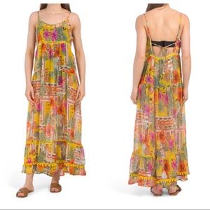 America & Beyond NEW Beach Summer Cover Floral print Maxi Dress Size small